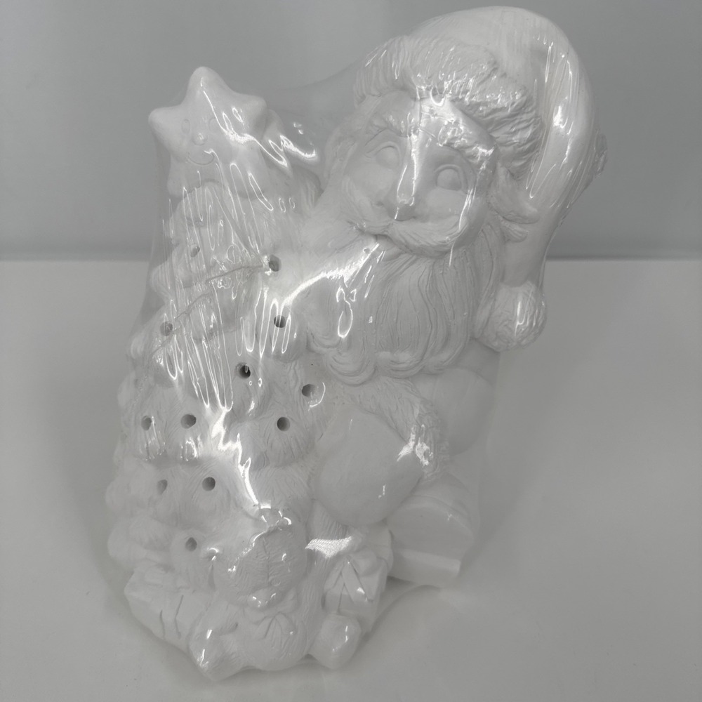 California Creations "Ready to Paint" Ceramic Bisque Star Bright Santa Christmas